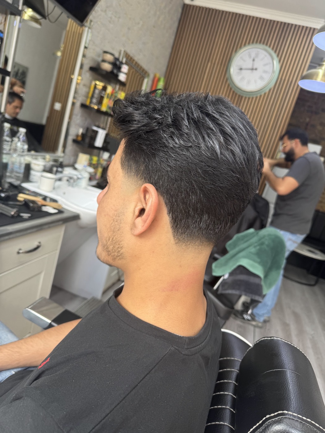 Textured crop with a tapered back, cut at Crew Cuts on Mare Street, Hackney